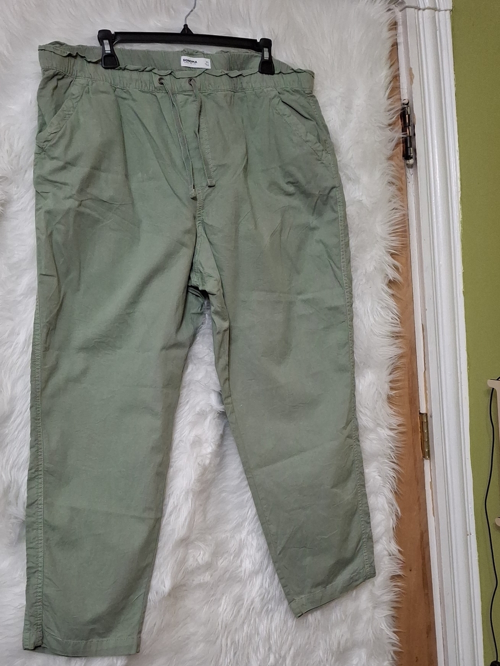 Sonoma Sage Green Drawstring Chino Pants